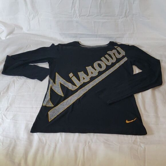 Mizzou‎ Nike Slim Fit Long Sleeve Tee Size M - Picture 1 of 8